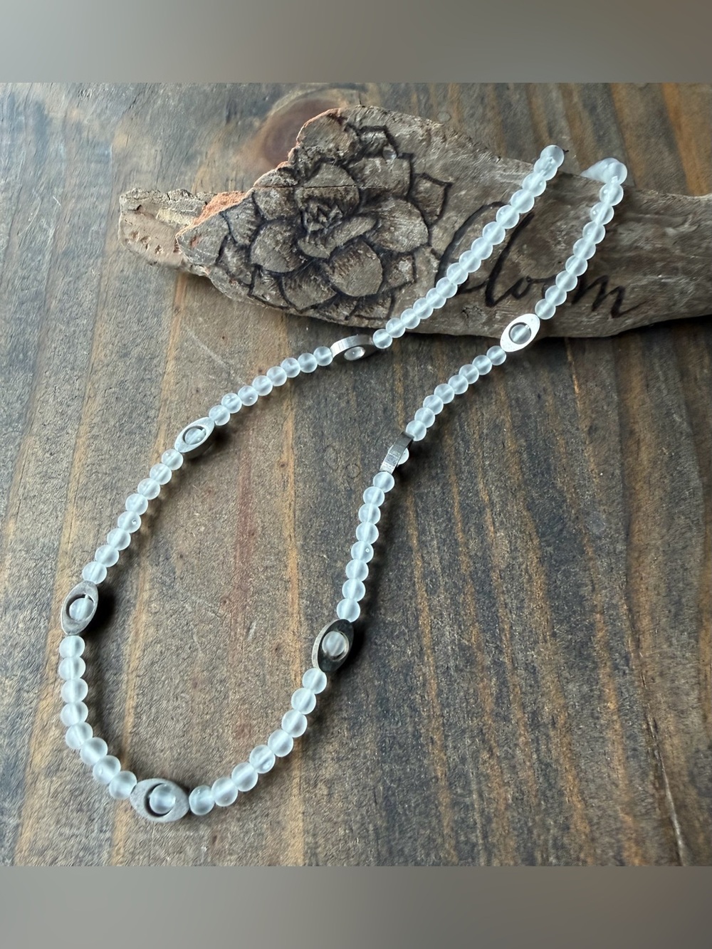 Elegant White Beaded Necklace
